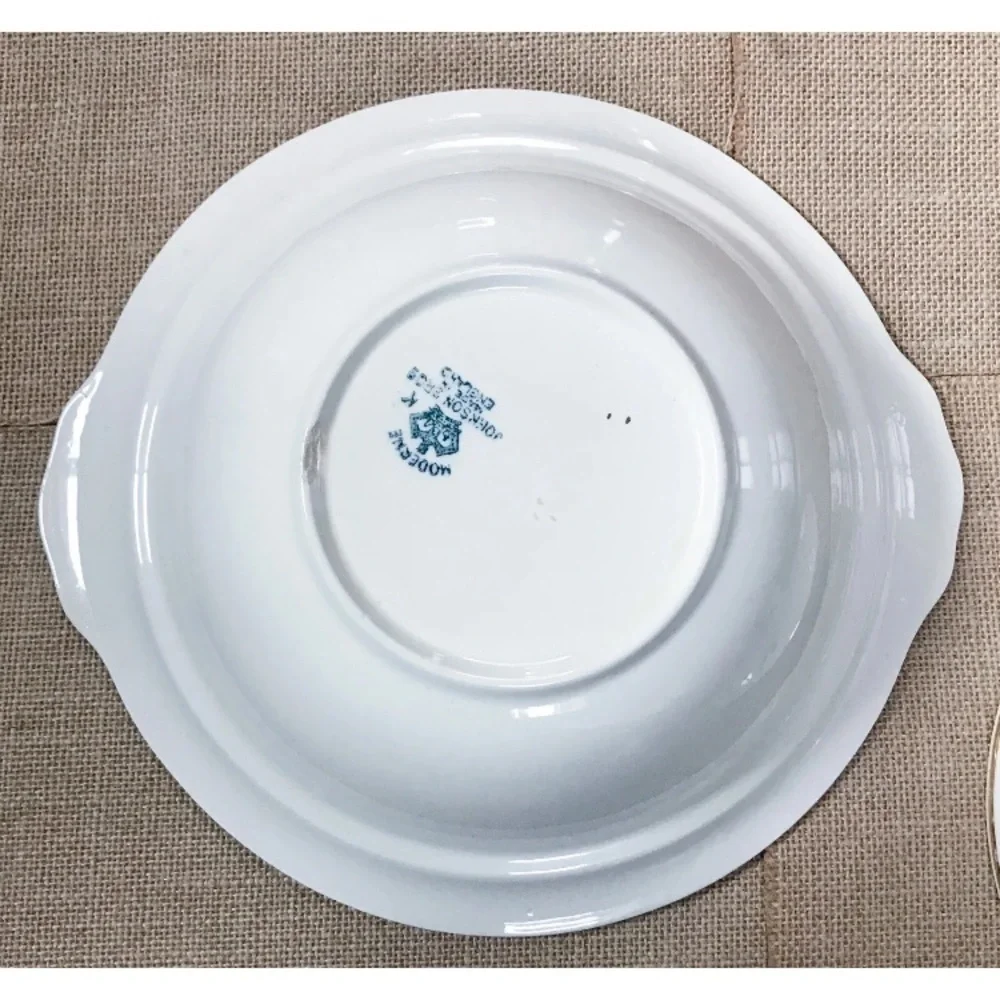 Vintage Johnson Brothers Moderne Dogwood Floral Covered Vegetable Dish Botanical